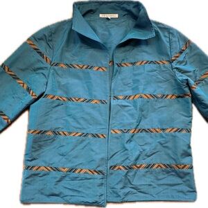 Marisa baratelli Stylish Blue Women's Blazer jacket thai silk